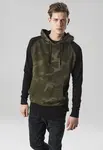 Camo Contrast Raglan Hoody Olive Camo/blk