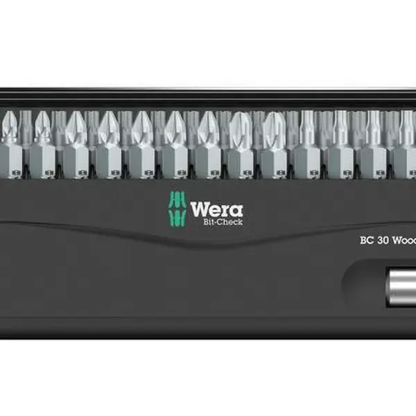 Wera 057438 Šroubovací bity 1/4" Bit-Check 30 Wood 2 SB (Sada 30 dílů)