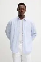 Bavlněná košile Won Hundred pánská, modrá barva, relaxed, s klasickým límcem, 3557-14268