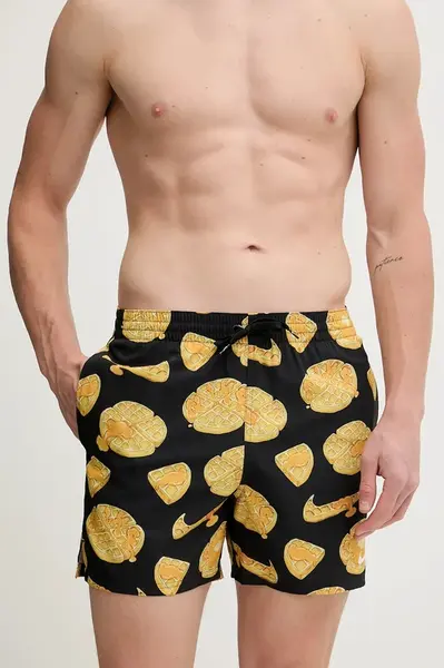 Plavkové šortky Nike černá barva, NESSF553