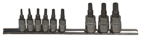 Sada zástrčných hlavic TS 5hranný Torx s otvorem, 1/4" a 3/8" - JONNESWAY S08H23TS9S
