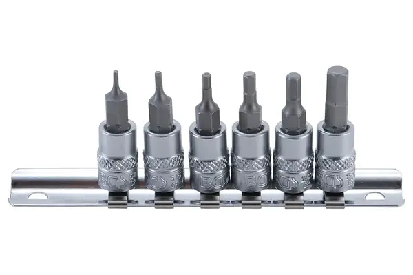 BGS technic Zástrčné hlavice 1/4" imbus, 6 kusů