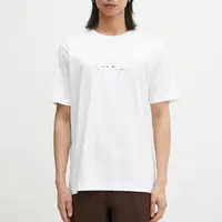 Bavlněné tričko Norse Projects Johannes Organic Code Print T-shirt bílá barva, s potiskem, N01.0689.0001