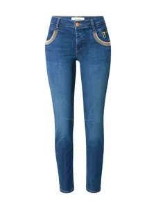 MOS MOSH Džínsy  svetlobéžová / modrá denim