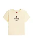 Tommy Jeans Tričko  krémová / červená / čierna / biela