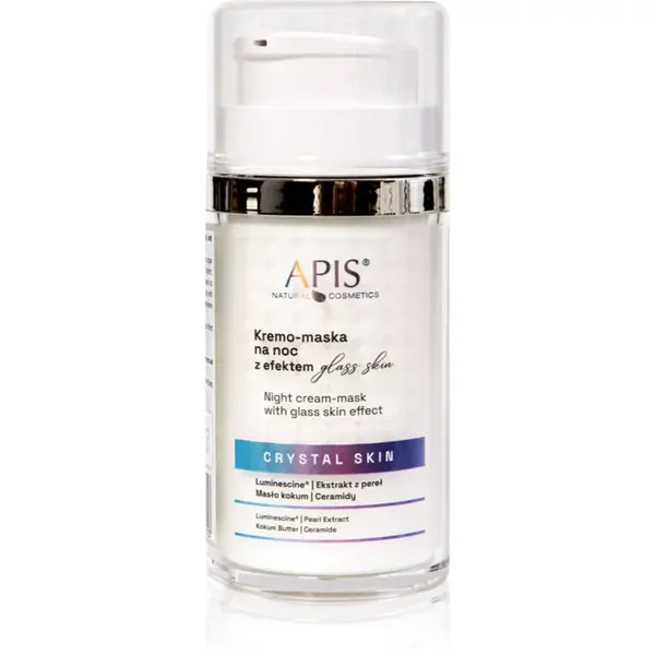 Apis Natural Cosmetics Crystal Skin noční krém-maska pro rozjasnění a hydrataci 50 ml