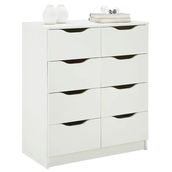 MID.YOU KOMODA, bílá, 80/91/40 cm
