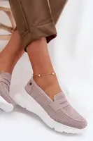 Dámske mokasíny na platforme Vinceza béžové