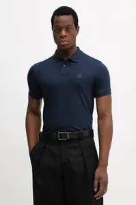BOSS Orange polo pánské bavlněné s elastanem Passenger