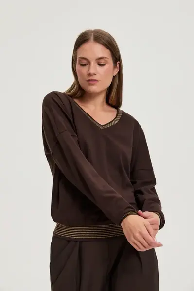 Marisse WOMEN'S SWEATSHIRT Z-BL-4801 BROWN