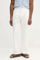 Bavlněné kalhoty Tommy Hilfiger SAILING pánské, bílá barva, ve střihu chinos, MN0MN00016