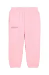 Kalhoty Pangaia KIDS' 365 MIDWEIGHT TRACK PANTS růžová barva, 10000280