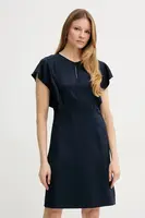 Šaty BOSS tmavomodrá barva, mini, 50537402