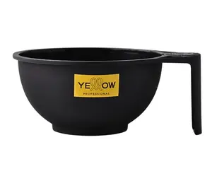 Plastová miska s ručkou na míchání barev Yellow Professional - 300 ml, černá