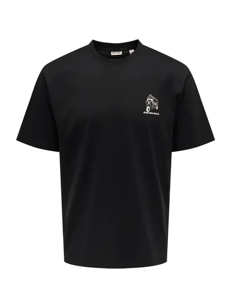 Only & Sons Tričko 'ONSFRED'  čierna / biela