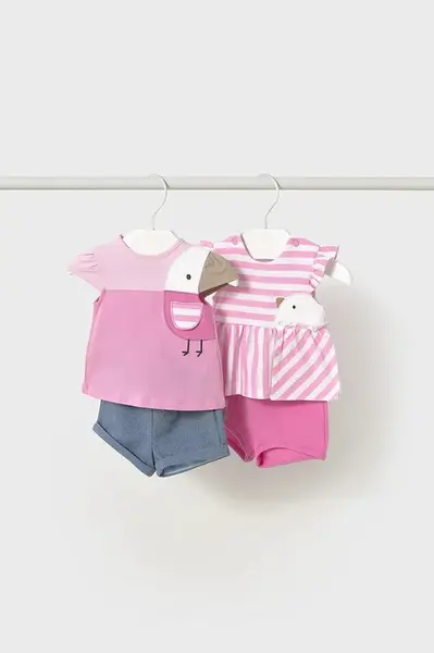 Kojenecká sada Mayoral Newborn 2-pack růžová barva, 1670