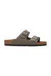 Kožené pantofle Birkenstock Arizona zelená barva, 1029153
