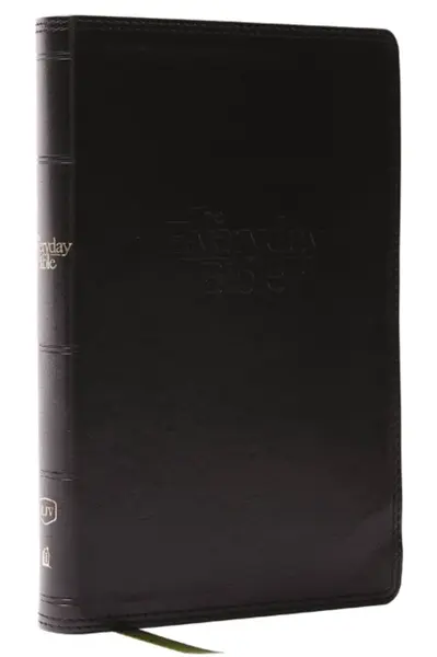 KJV, The Everyday Bible, Black Leathersoft, Red Letter, Comfort Print - Thomas Nelson