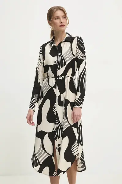 Šaty Answear.LAB černá barva, midi