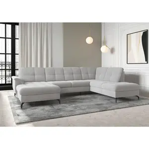 Sit & More SEDACÍ SOUPRAVA, textil, barvy stříbra