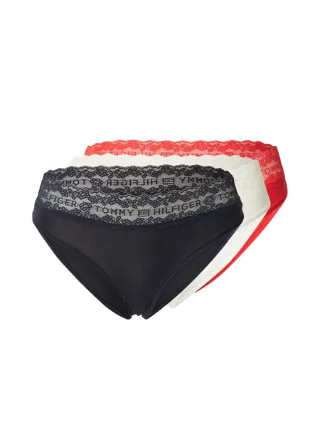 Tommy Hilfiger Underwear Nohavičky 'CHEEKY'  tmavomodrá / červená / biela