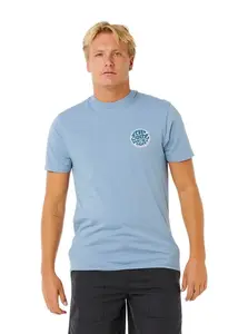 Rip curl pánské tričko Wettie Passage Icon Faded Denim | Modrá | Velikost L | 100% bavlna