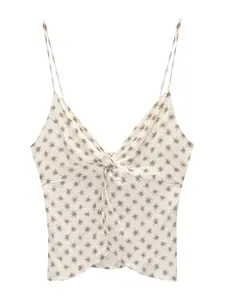 Pull&Bear Top  tmavošedá / biela