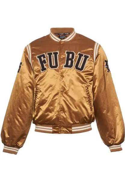 FUBU Prechodná bunda  okrová / čierna / biela