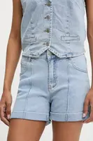 Džínové šortky Answear.LAB dámské, modrá barva, hladké, high waist