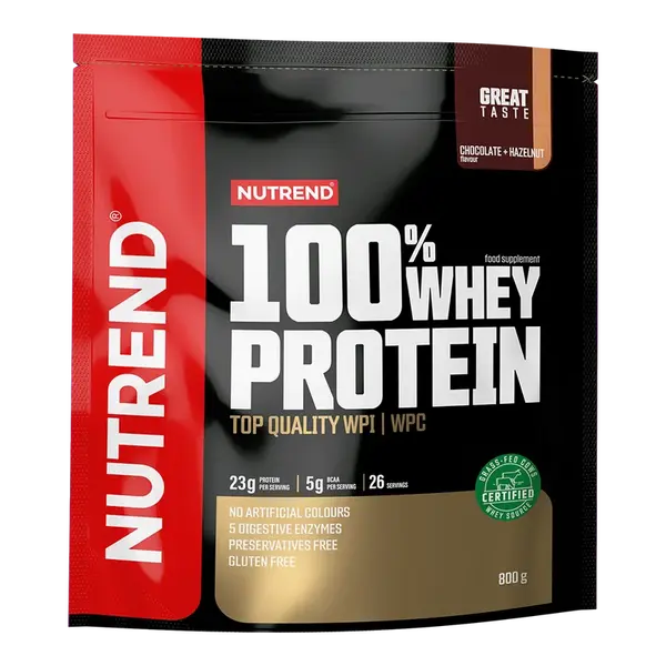 Nutrend 100% Whey Protein choco + hazelnut 800 g