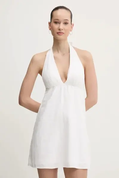 Lněné šaty Hollister Co.