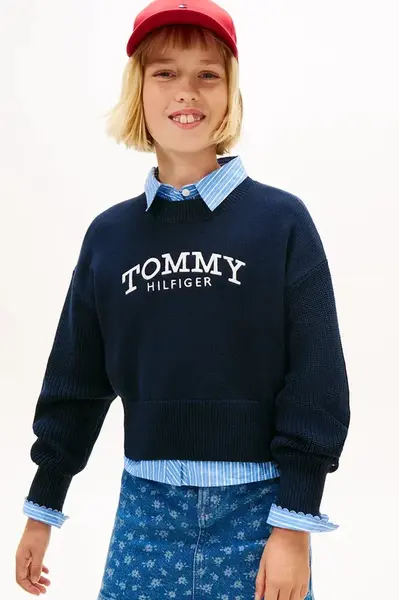 Tommy Hilfiger Dětský bavlněný svetr Tommy Hilfiger
