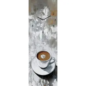 Euroart NÁSTĚNNÉ HODINY černá, bílá 20/60/3,1 cm