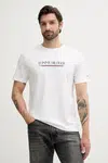 Bavlněné tričko Tommy Hilfiger pánské, bílá barva, s potiskem, MW0MW40324
