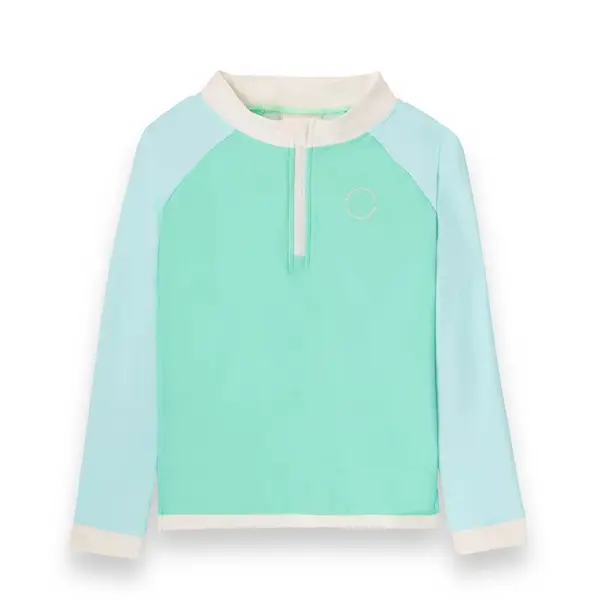 KiETLA ICONIK plavky s UV ochranou - tričko s dlhým rukávom - Green Blue - 2-4 roky