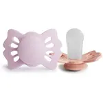 FRIGG Lucky Size 1:0-6 months dudlík Soft Lilac/Pretty in Peach 2 ks