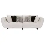 Stylife POHOVKA BIG SOFA, textil, krémová, černá, bílá