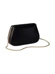 Calvin Klein Taška cez rameno 'Monogram Plaque Chain Strap Curved'  čierna