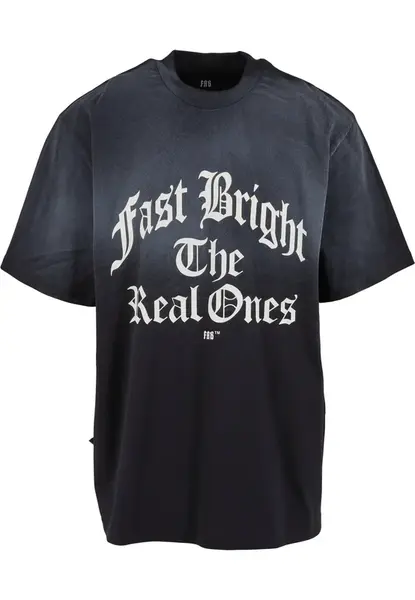 Fast & Bright Tričko 'Fast and Bright'  čierna / biela