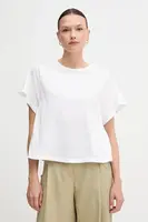 Bavlněné tričko United Colors of Benetton dámské, bílá barva, 3U53D109U