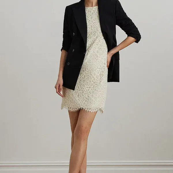 Šaty Lauren Ralph Lauren béžová barva, mini, 200963722