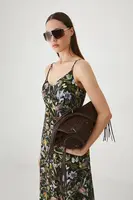 Lněné šaty Medicine černá barva, midi