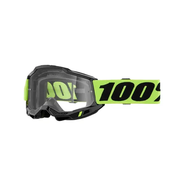 Dětské motokrosové brýle 100% Accuri 2 Junior fluo zelená, čiré plexi