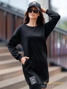Resti Gravity Core Sweatshirt Dress with Side Zipper