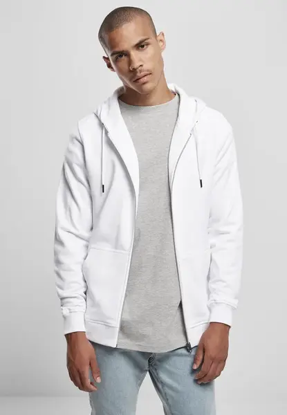 Basic Terry Zip Hoody bílá