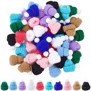 50Pcs 10 Colors Polyester Doll Woolen Hat