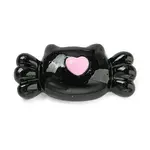 Black & Pink Opaque Resin Cabochons