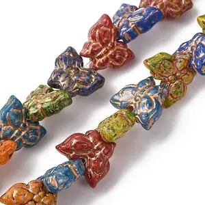 Painted Glass Beads Strands