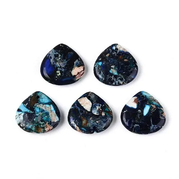 Dyed Natural Imperial Jasper Pendants