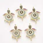 Brass Micro Pave Cubic Zirconia Links